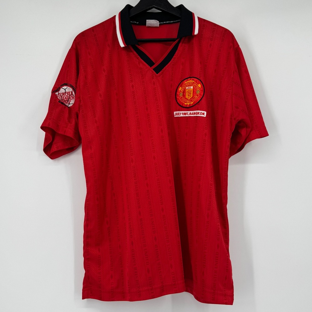 Manchester United 1997 Toyota Invitation Bangkok Soccer Jersey Red VTG Large